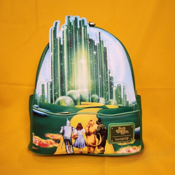 Loungefly The Wizard of Oz Emerald City Glow-in-the-Dark Green Mini Backpack NEW main image 12